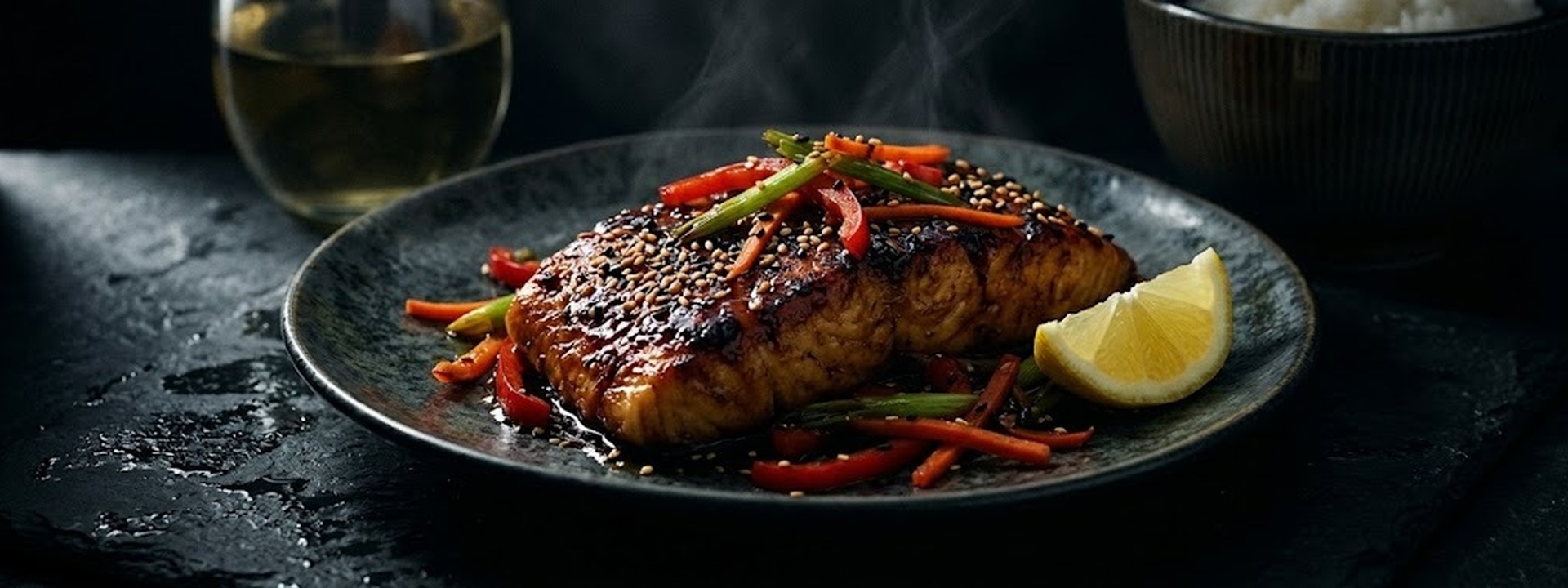 Teriyaki-Braised Alaska Black Cod with Colorful Vegetables